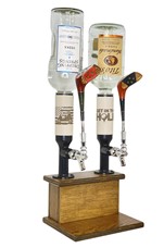 Whiskey Towers Golf Themed Double Liquor Tap - Whiskey Tower WTGOLF