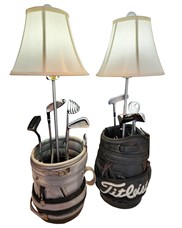 Vintage Golf Gifts  - Various Golf Clubs Golf Bag Lamp TLPBAG